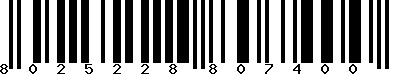 EAN-13 : 8025228807400 EAN-13 : 8025228807400