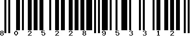 EAN-13 : 8025228953312