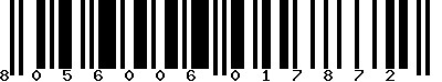 EAN-13 : 8056006017872