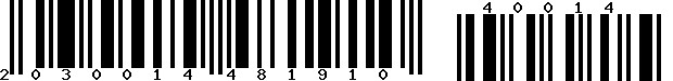 EAN-18 : 203001448191040014