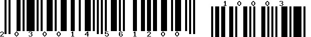 EAN-18 : 203001456120010003