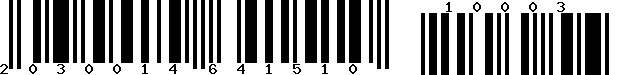 EAN-18 : 203001464151010003