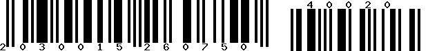 EAN-18 : 203001526075040020